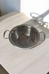 Çelik Kulplu Süzgeç - Çapı 19,5 Cm Paslanmaz ve Kararmaz