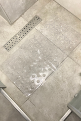 Silikon Vakumlu Kaydırmaz Banyo Paspası-Şeffaf