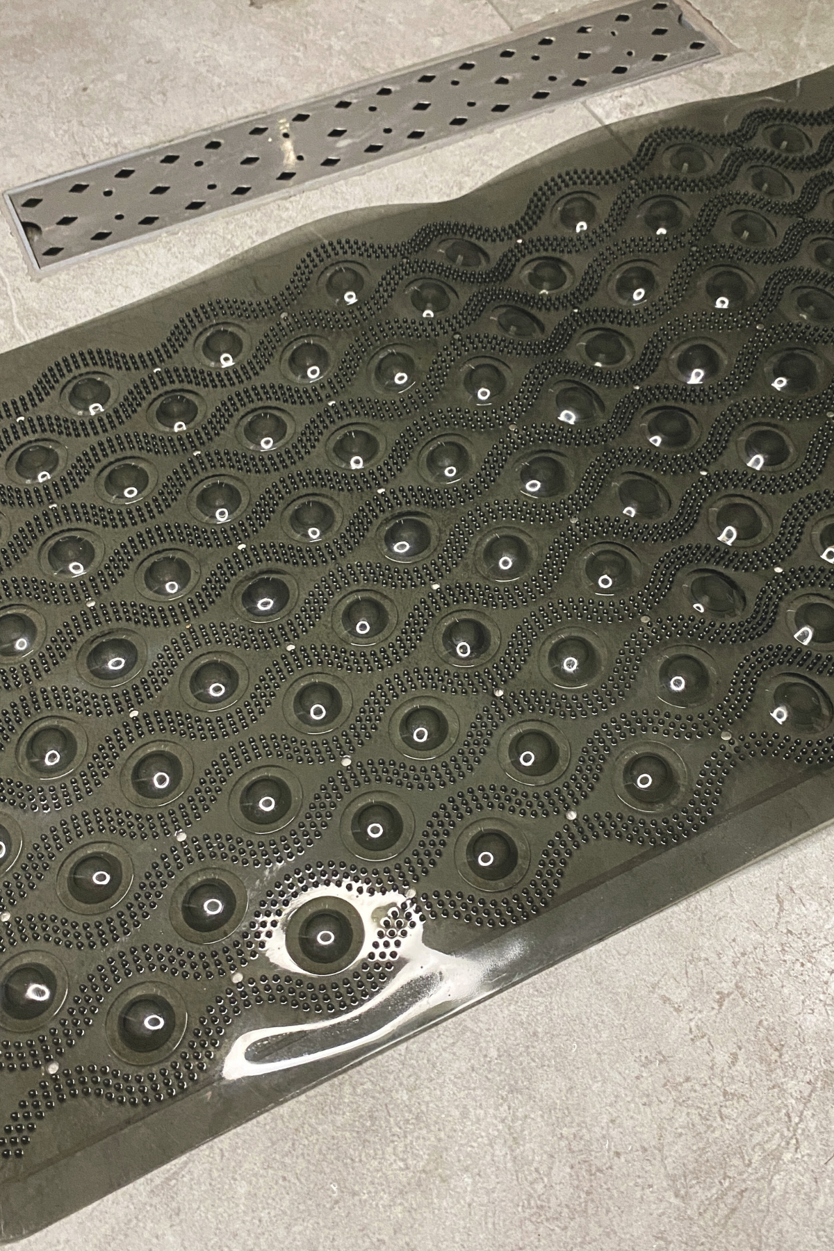 Silikon Vakumlu Kaydırmaz Banyo Paspası-Antrasit
