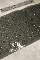 Silikon Vakumlu Kaydırmaz Banyo Paspası-Antrasit
