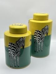 Zebra Desenli 2'li Küp