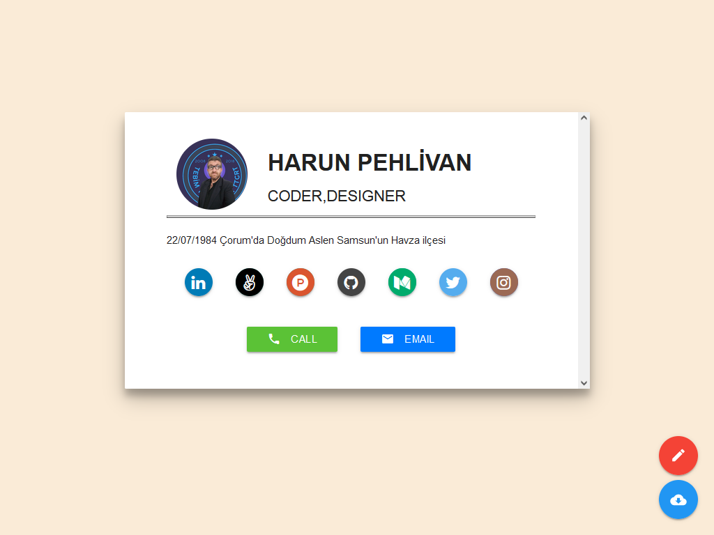 Material Business Card
