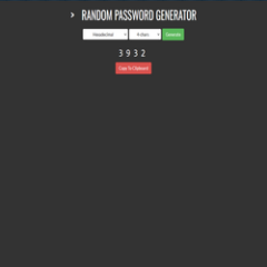 Random Password Generator