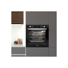 Simferimfer 80 Litre Siyah Cam Panel Turbo Ankastre Fırın