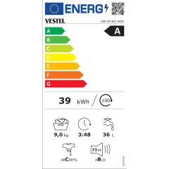Vestel 9 kg 1000 Devir Wifi Çamaşır Makinesi