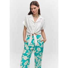 Mango Baskılı düz pantolon