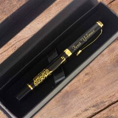 İsme Özel Besmele Gold Rengi Roller Kalem