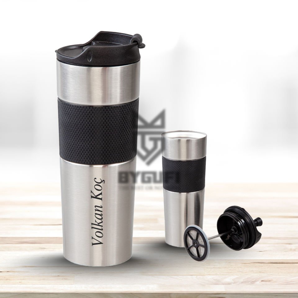 FRENCH PRESS ÇELİK TERMOS / 450 ML