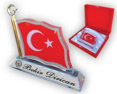 KİŞİYE ÖZEL KRİSTAL TÜRK BAYRAĞI