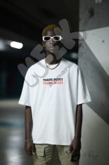 Unisex Travis Scott Baskılı Oversize T-shirt