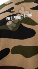 Kamuflaj Owl Night Long Baskılı Oversize Unisex T-shirt