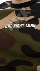 Kamuflaj Owl Night Long Baskılı Oversize Unisex T-shirt