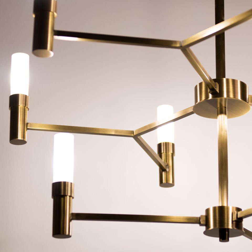 Ahtapot Brass Chandelier