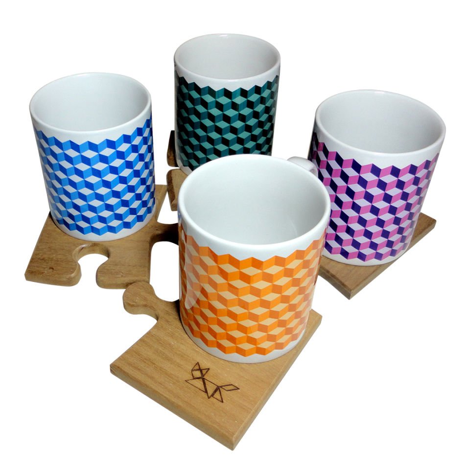 Puzzle Mat + Pantone Cup Set