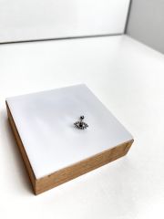 Gümüş Rengi   Taşlı Göz Model  Piercing