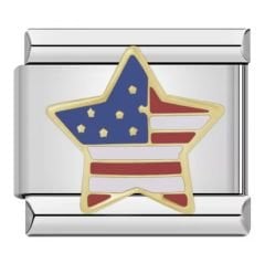 Amerikan Bayraklı Yıldız Figürlü Charm