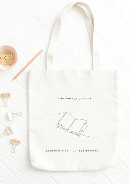 MİNİMAL BOOK BASKILI ÇANTA