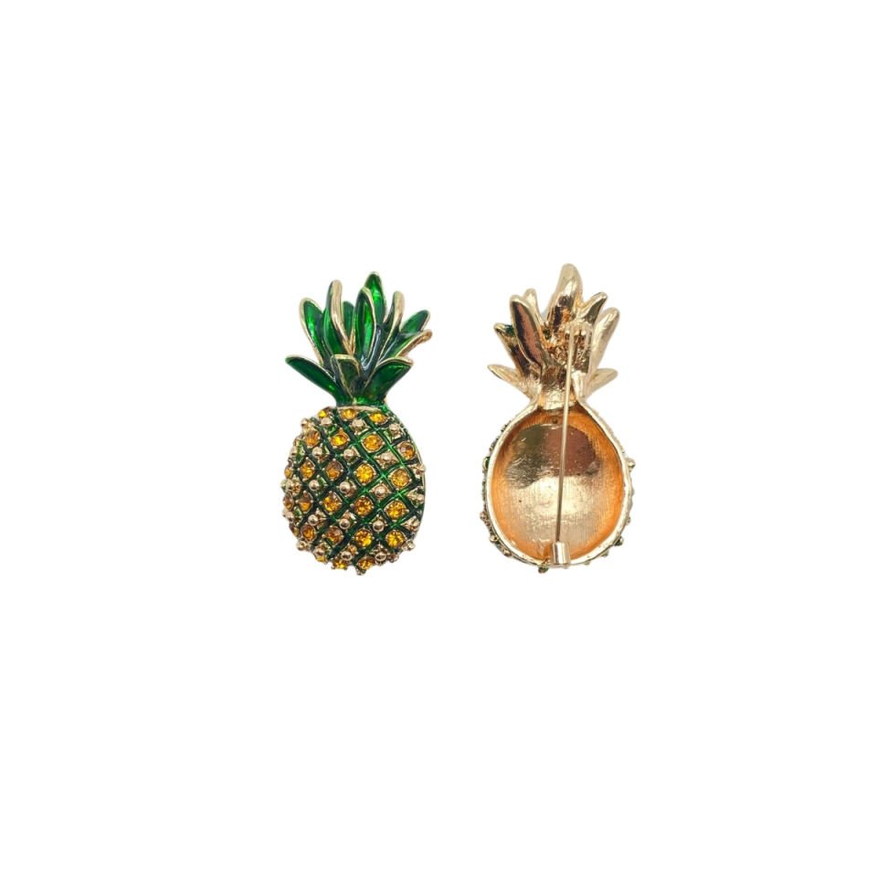 Taş Mineli Ananas Broş