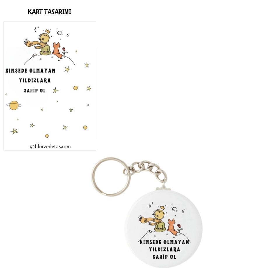 Küçük Prens Anahtarlık Kartlı