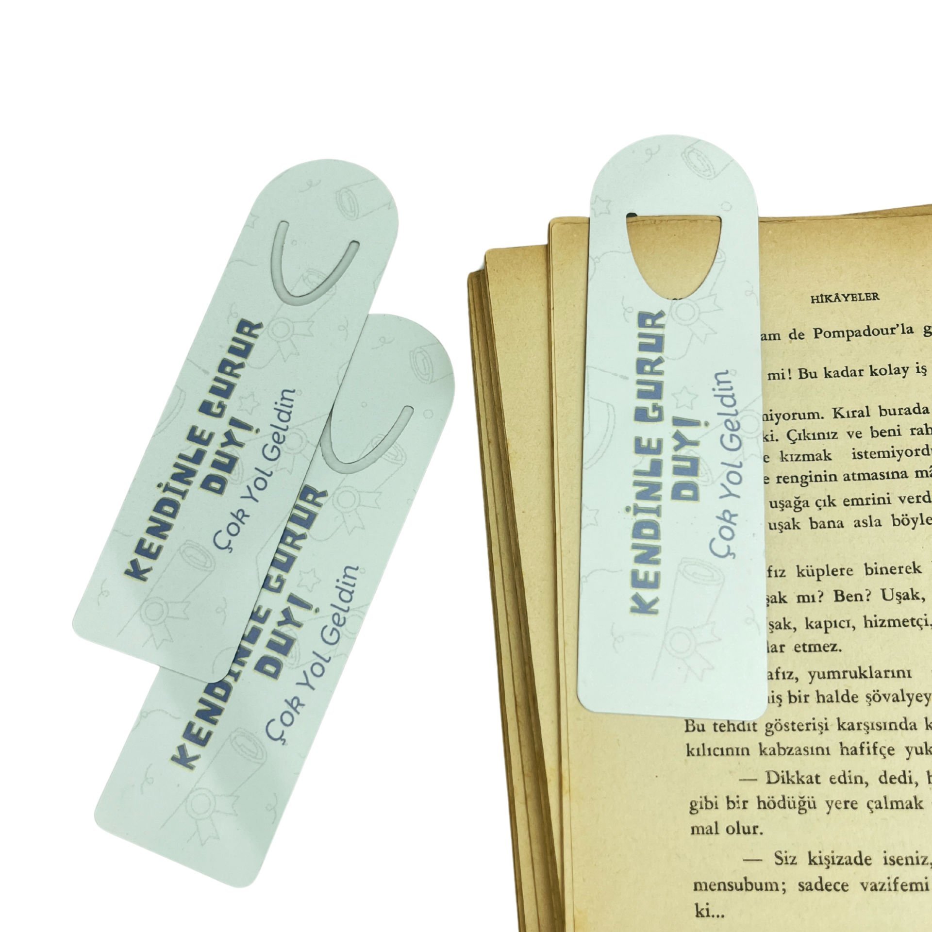 Özelleştirilebilir Oval Kesim Metal Kitap Ayracı
