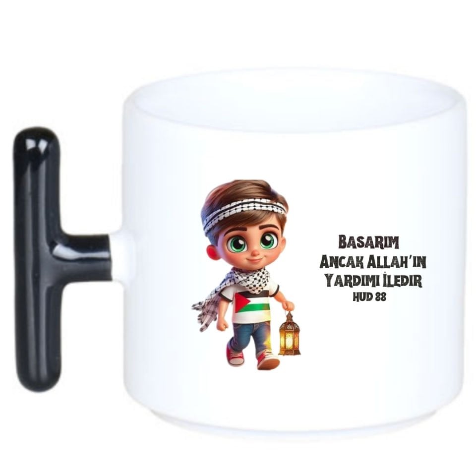 Filistin Temalı Erkek Çocuk T Kupa
