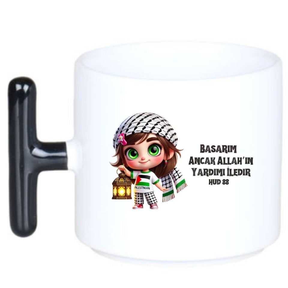 Filistin Temalı Kız Çocuk T Kupa