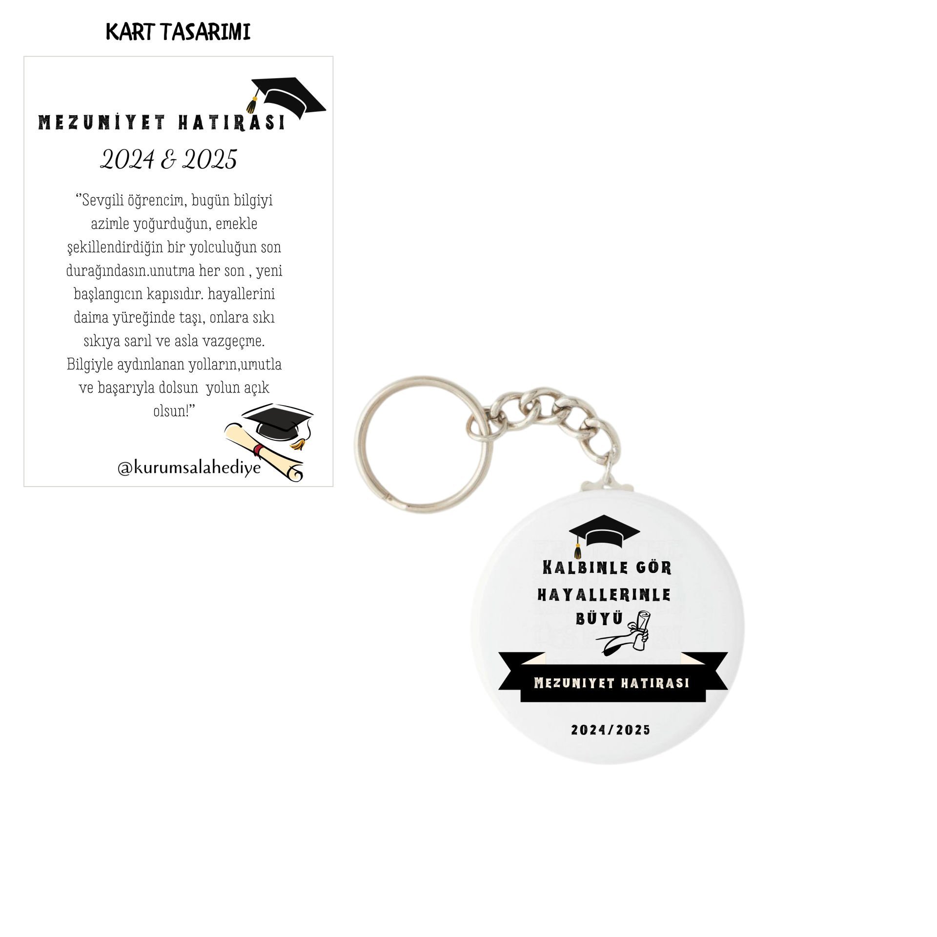 Mezuniyet Hatırası Kart & Anahtarlık