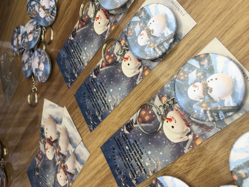 Kardan Adam Temalı Ayraç & Charm Anahtarlık Karne Hediyesi