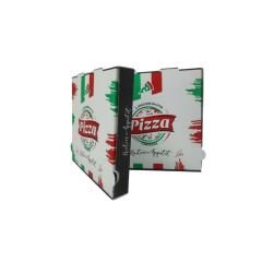 Italy Desenli Beyaz Pizza Kutusu 28x28x4 100'lü Paket