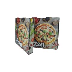 Pizza Görsel Baskı Beyaz Pizza Kutusu 26x26x4 100'lü Paket