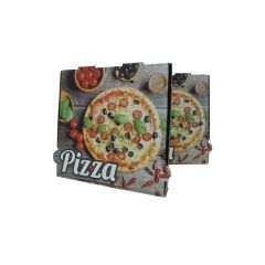 Pizza Görsel Baskı Beyaz Pizza Kutusu 26x26x4 100'lü Paket