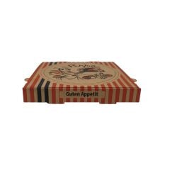 Çubuk Desenli Esmer Pizza Kutusu 26x26x4 100'lü Paket