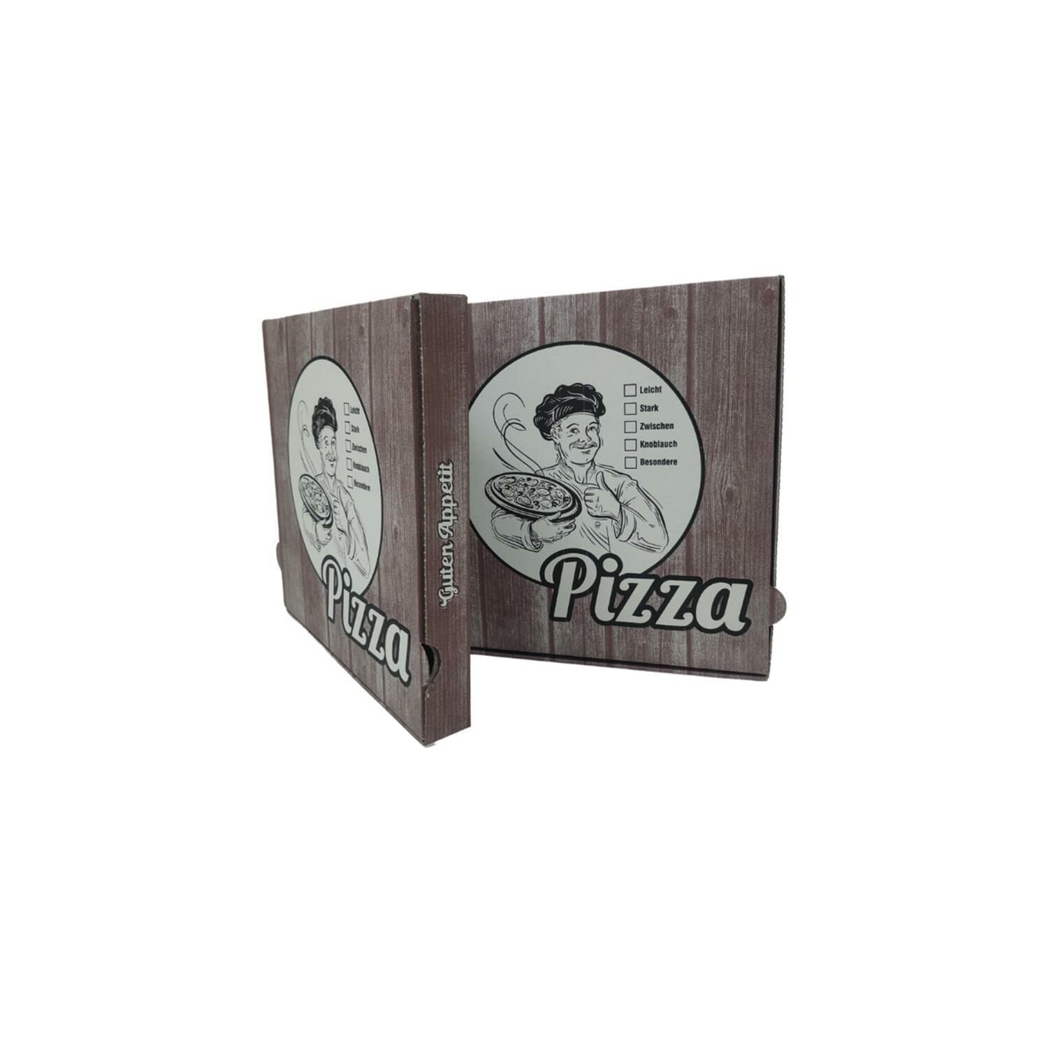 Ahşap Guten Appetit Beyaz Pizza Kutusu 30x30x3,5 100'lü Paket