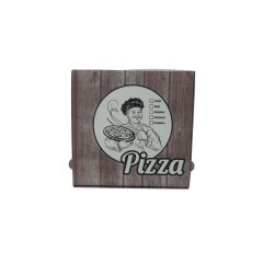 Ahşap Guten Appetit Beyaz Pizza Kutusu 30x30x3,5 100'lü Paket
