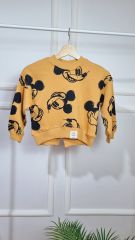 Tarçın Rengi Sweatshirt %100 Pamuk