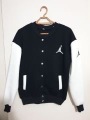 Unisex Oversize Pamuklu Kolej Ceketi Siyah Siyah - L