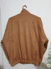 Unisex Oversize Bol Kesim Süet Ceket Pantolon ikili Takım Kahverengi Kahverengi - S