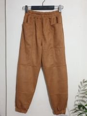 Unisex Oversize Bol Kesim Süet Ceket Pantolon ikili Takım Kahverengi Kahverengi - S