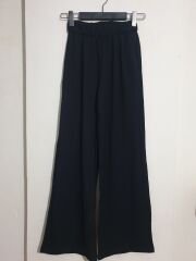 Gofre Kumaş Crop Bluz Pantolon İkili Takım Siyah - M