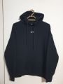 Unisex Kapüşonlu Oversize Salaş Off Yazılı Sweatshırt Siyah - L