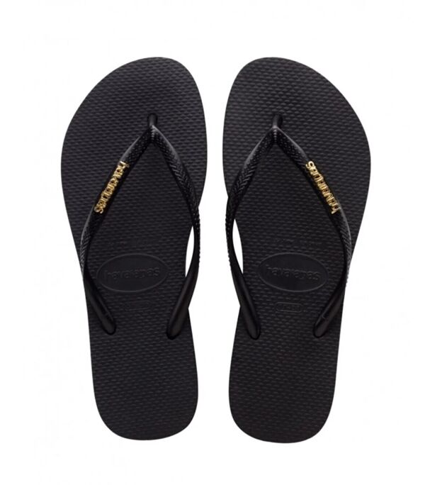 Havaianas Slim Logo Metallic Black/Gold 1924