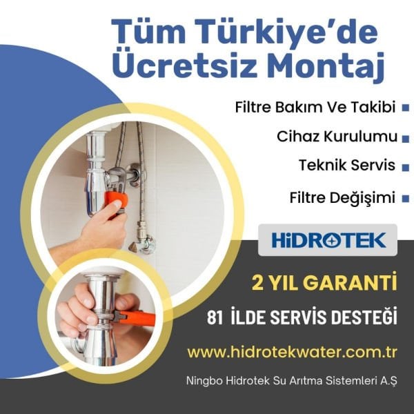 HİDROTEK EA WATER Atık Su Atmayan Hidrotek Nano Deposuz Su Arıtma Cihazı Direk Akış