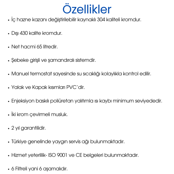 Hidrotek 80 Litre Tank Kapasiteli Arıtmalı Su Sebili