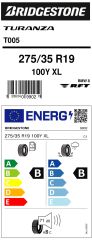 BRİDGESTONE 275/35 R19 100Y XL T005 RFT