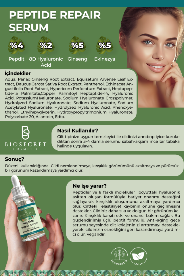 Bio21 Peptit Serum Yaşlanma Karşıtı Onarıcı 30ml