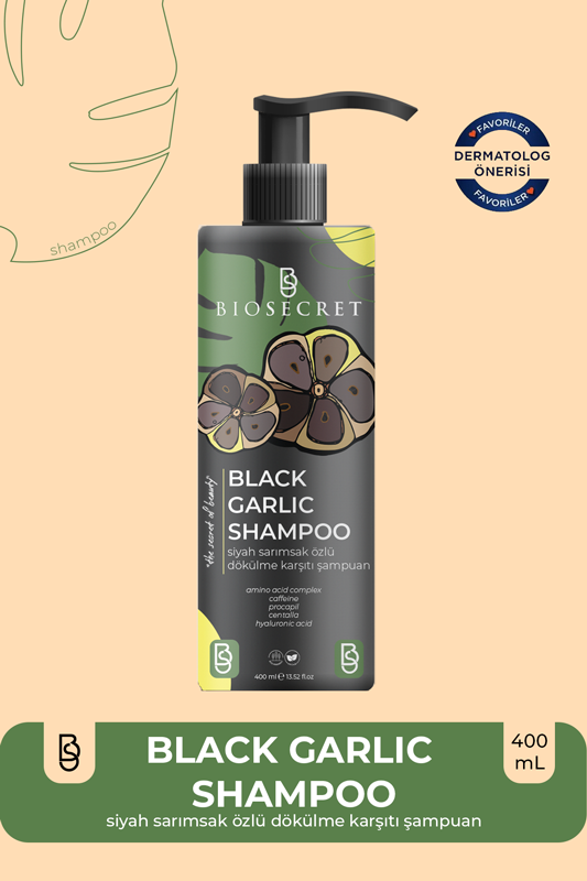 Bio59 Black Garlic Shampoo 400ml Siyah Sarımsak Özlü Dökülme Karşıtı Şampuan