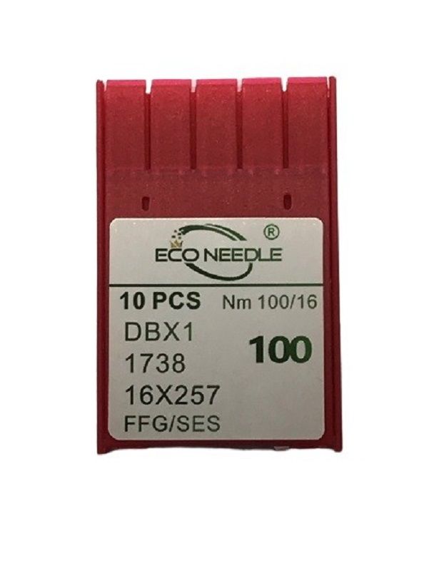 ECO NEEDLE Düz Makine İnce Dip Dikiş İğnesi / DBX1 SES 16/100 (10 Adet)