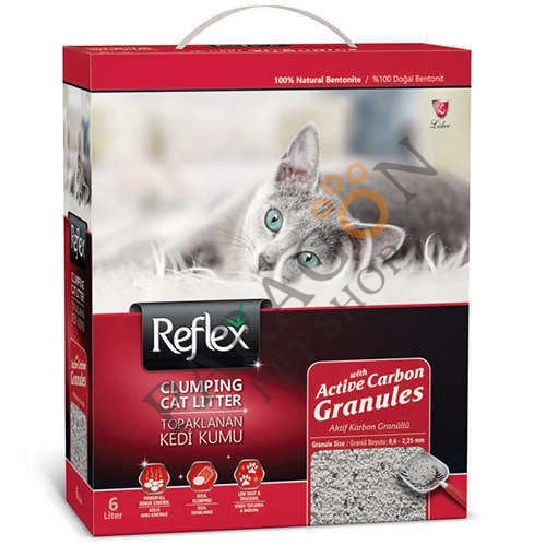 Reflex Aktif Karbonlu Koku Kontrolü Granüllü Kedi Kumu 6 L