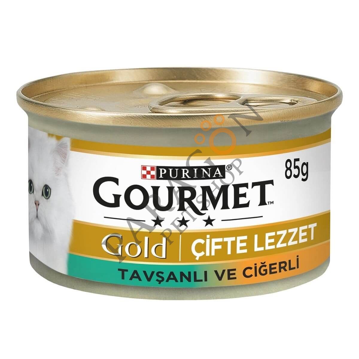 Gourmet Gold Ciğerli Tavşanlı Yaş Kedi Maması 85 g