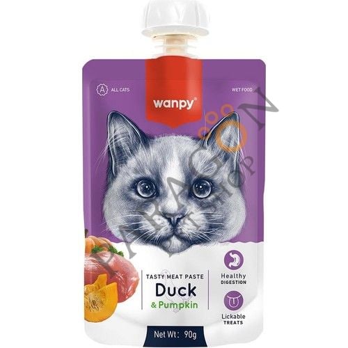 Wanpy Taze Ördekli ve Bal Kabaklı Kedi Et Ezmesi 90 gr